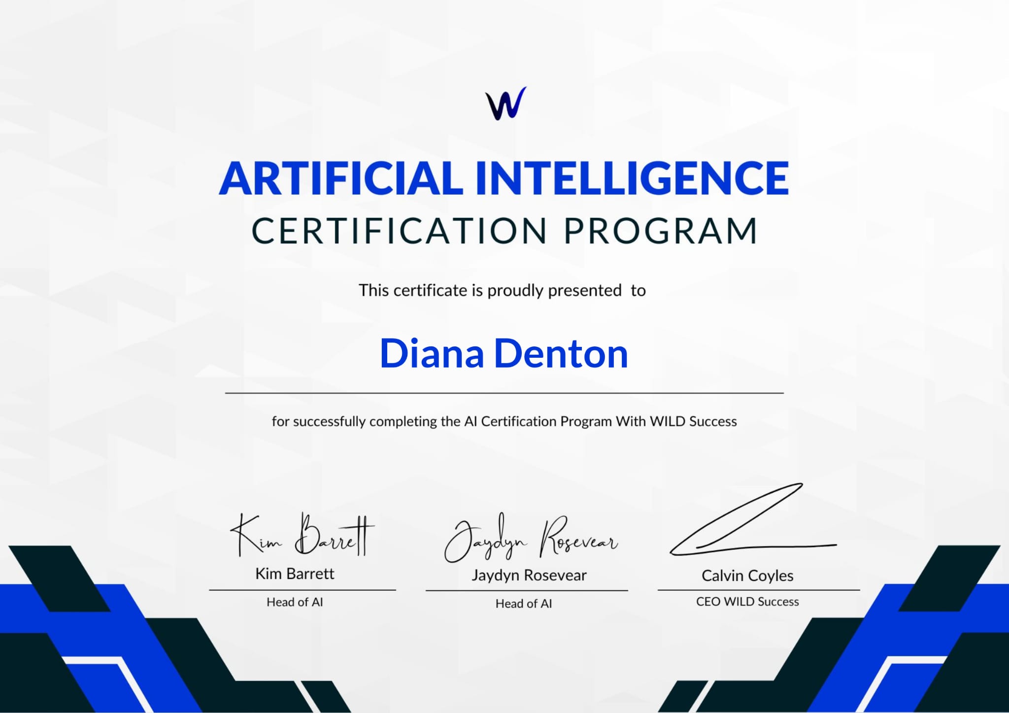 Artificial Intelligence Certification Program