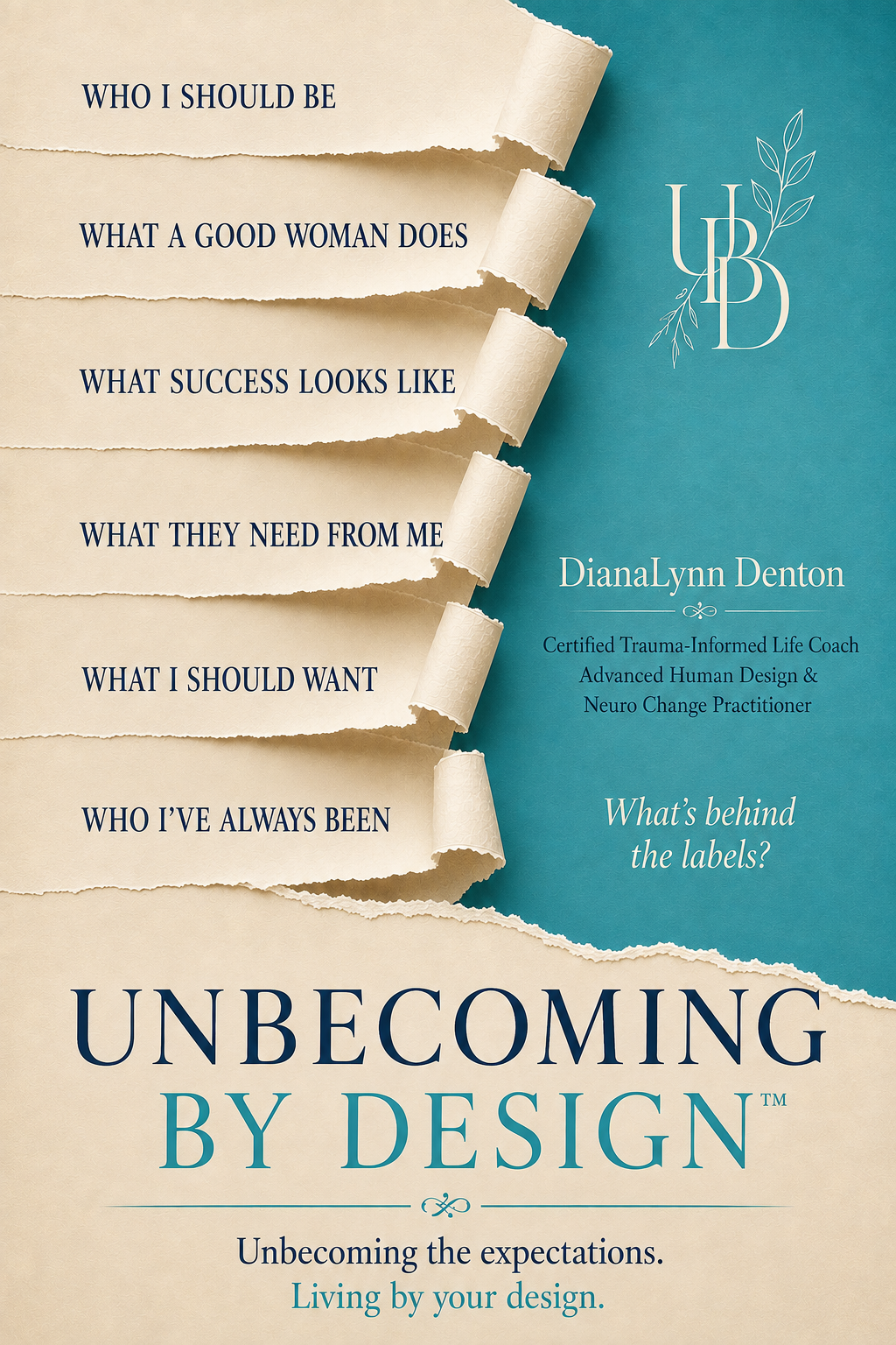 Cover of Unbecoming By Design by DianaLynn Denton